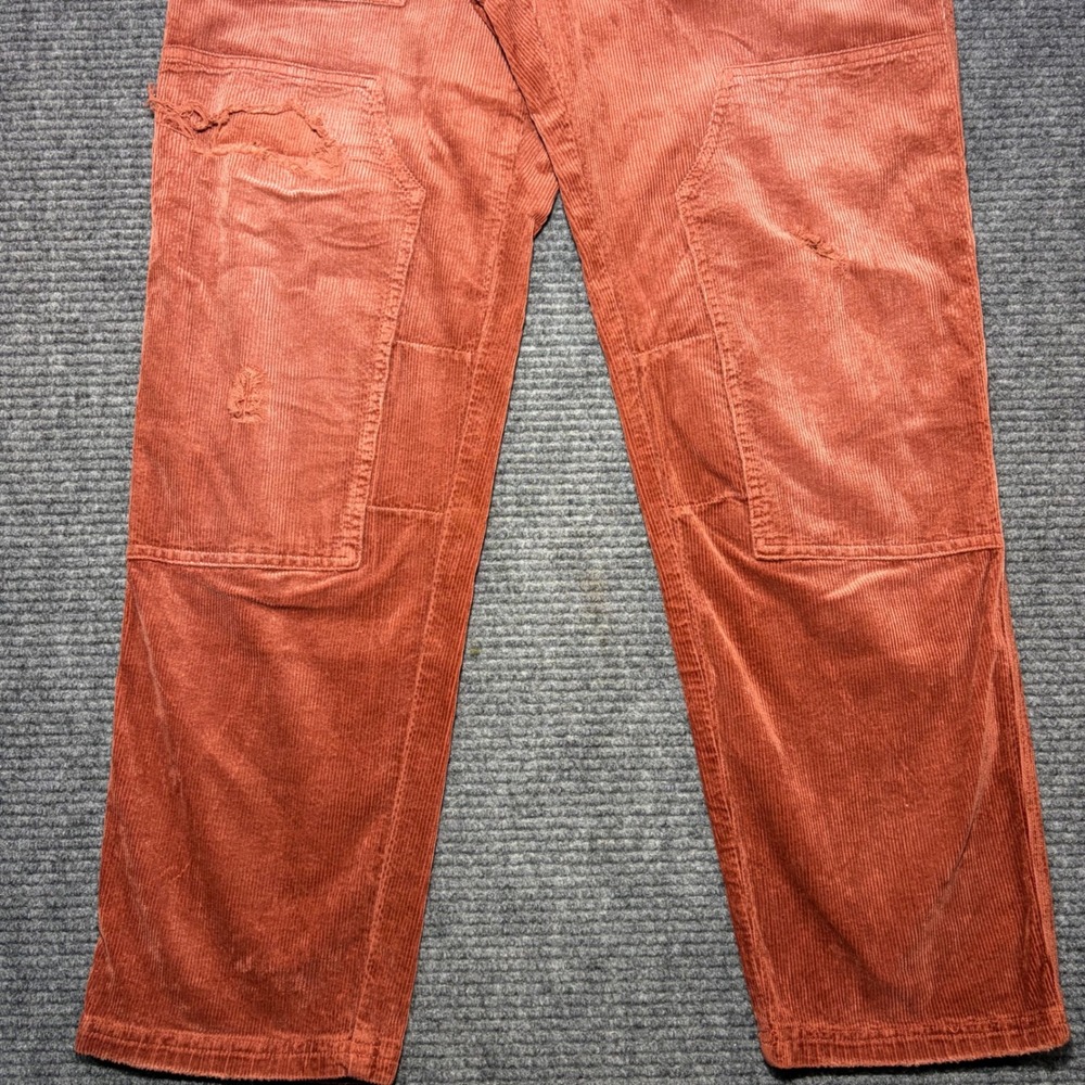 Pilcro The Wanderer Corduroy Utility Pants 29 Rust Orange Distressed Carpenter - Picture 12 of 12